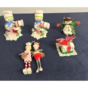 Hallmark Vintage Christmas Figurines Lot of 5 includes 2 Pillsbury